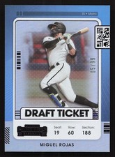 2021 Panini Contenders Baseball #64 Miguel Rojas PURPLE DRAFT TICKET /99