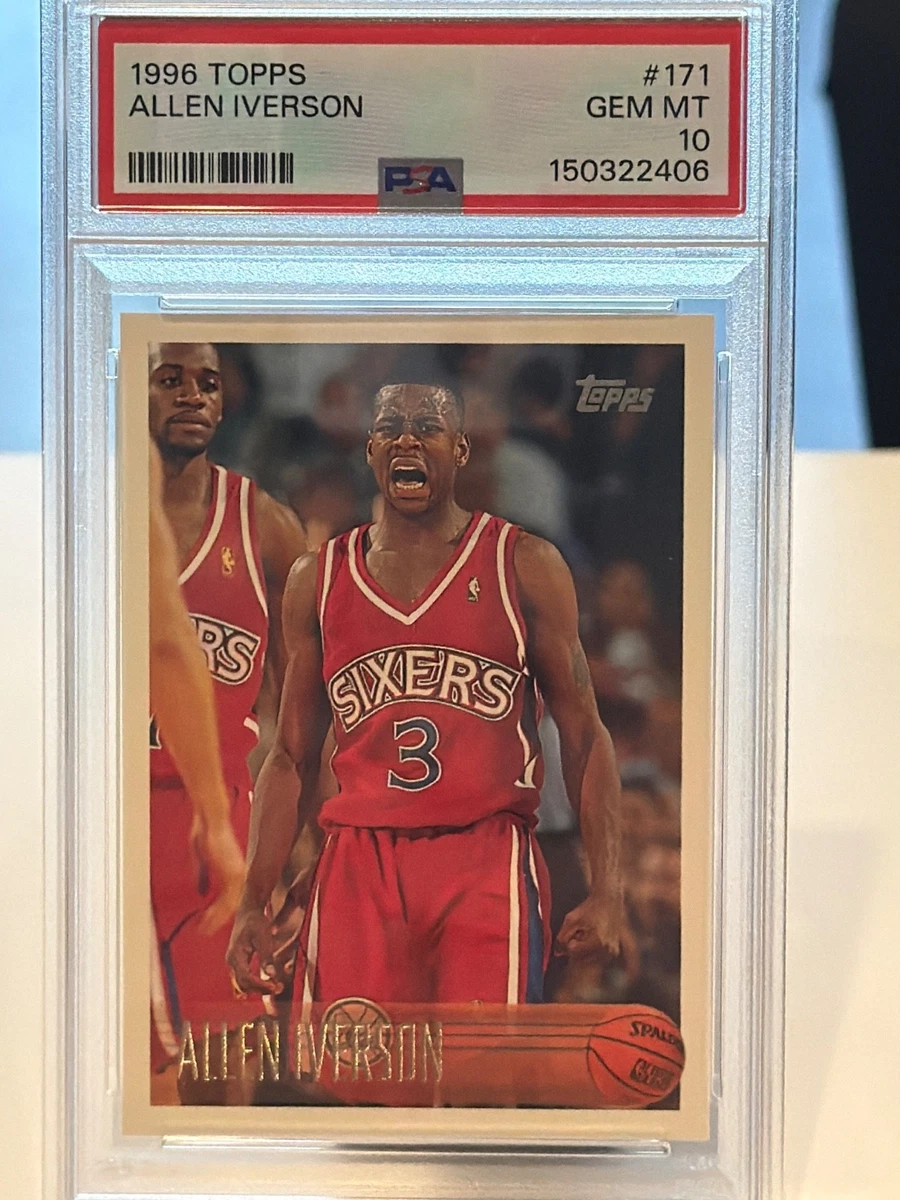 Allen Iverson Basketball Grade 10 Rookie Sports Trading Cards