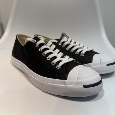 Converse Jack Purcell Leather Ox Black White Blue Sole 1S962 Size