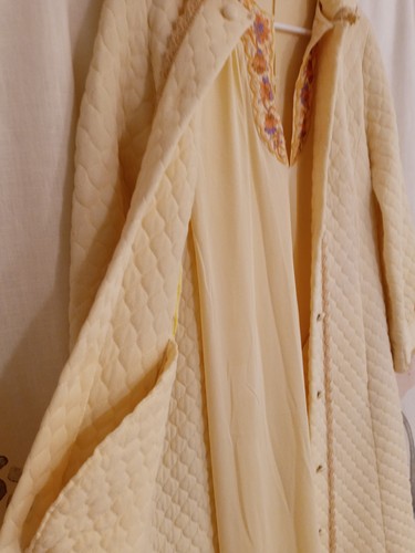 Vintage maxi nightgown housecoat set Gossard Artemis vintage sleepwear petite - Picture 3 of 8