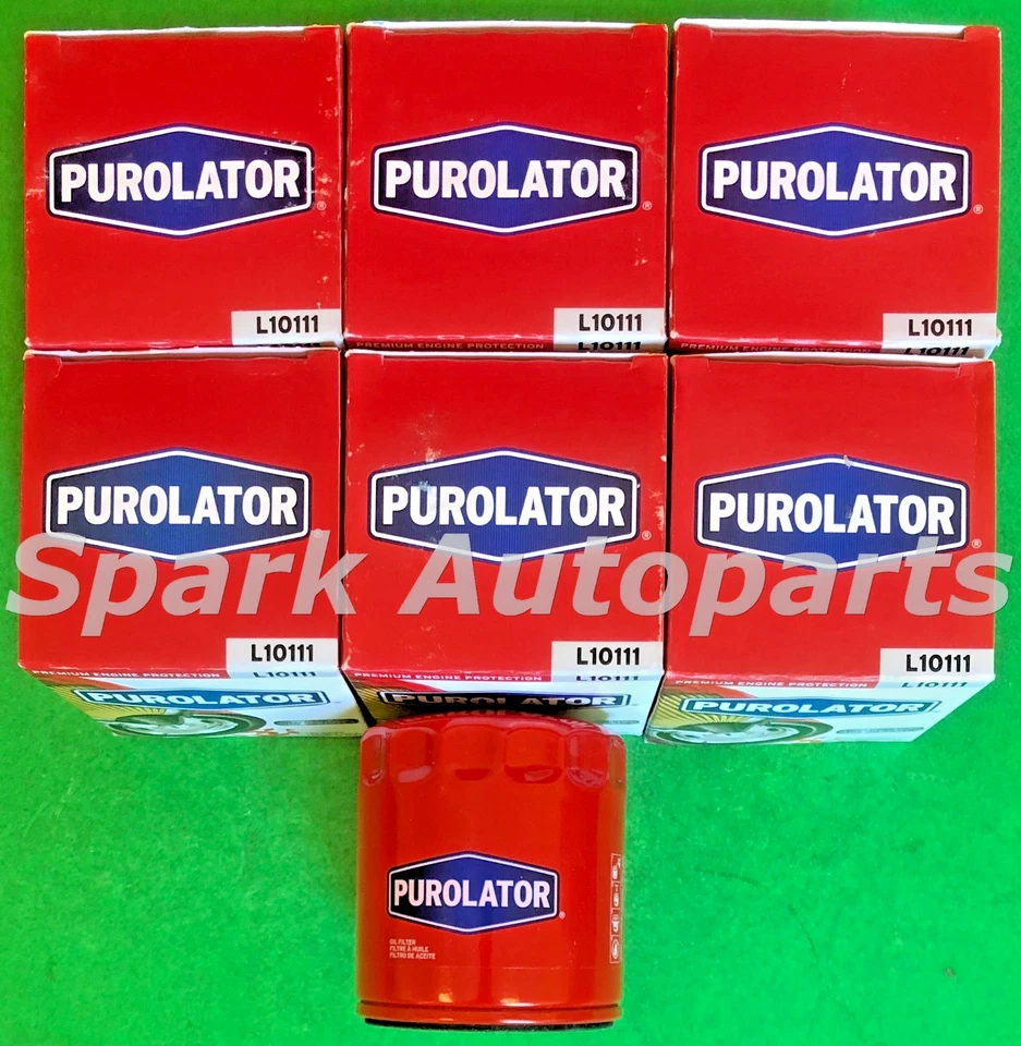 Caja de 6 filtros de aceite de motor PUROLATOR L10111 para CHEVROLET, GMC, BUICK, PH3387A Foto 2 de 3