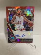 2021-22 Panini Prizm Draft Picks Autographs Marcus Burk Red Prizm /199 (AU, RC)