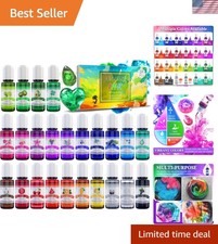 Alcohol Ink Set - 24 Pigmented Colors for Resin Art, 240ml Total - 10ml Bottles
