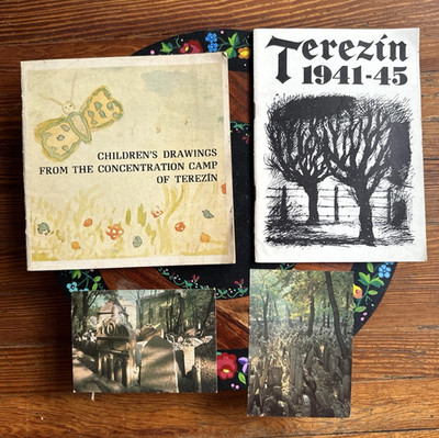 Terezin Concentration Camp Children's Drawings Prisoner's Drawings + Postcards