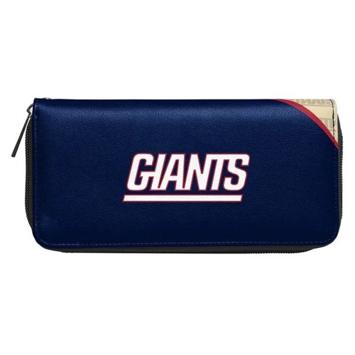 New York Giants Women's Curve Zip Organizer Wallet Wristlet - Picture 2 of 3