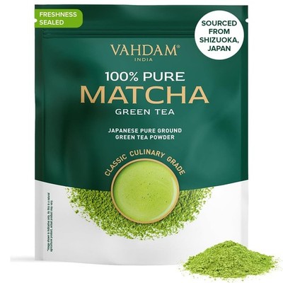 VAHDAM, Matcha Grüntee Pulver (100g, 50+ Tassen) Authentisches japanisches Match