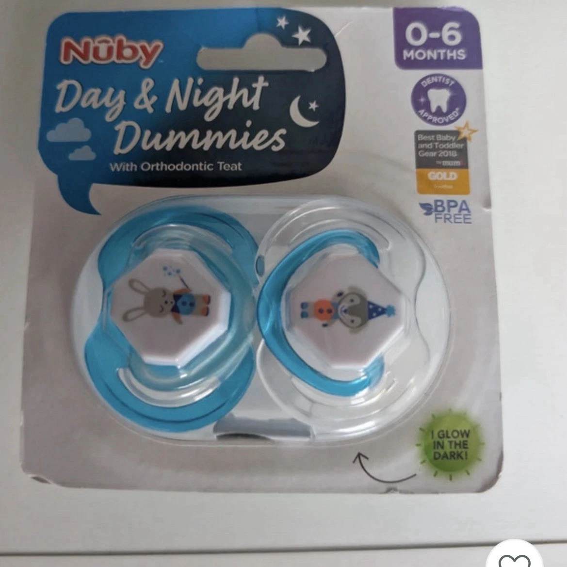 Nuby Orthodontic Dummies Day And Night 0-6m
Opens in a new window or tab