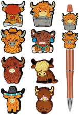 8Pcs Silicone Focal Beads for Pens   Premium Soft, Durable Beads for Pen Making