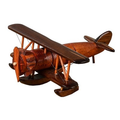 Vintage Wooden Plane Aircraft Model Home Desktop Retro Aircraft Gift Collection