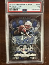 2010 Rookie Devin McCourty Crown Royale Autograph 232/249 #129 PSA Graded