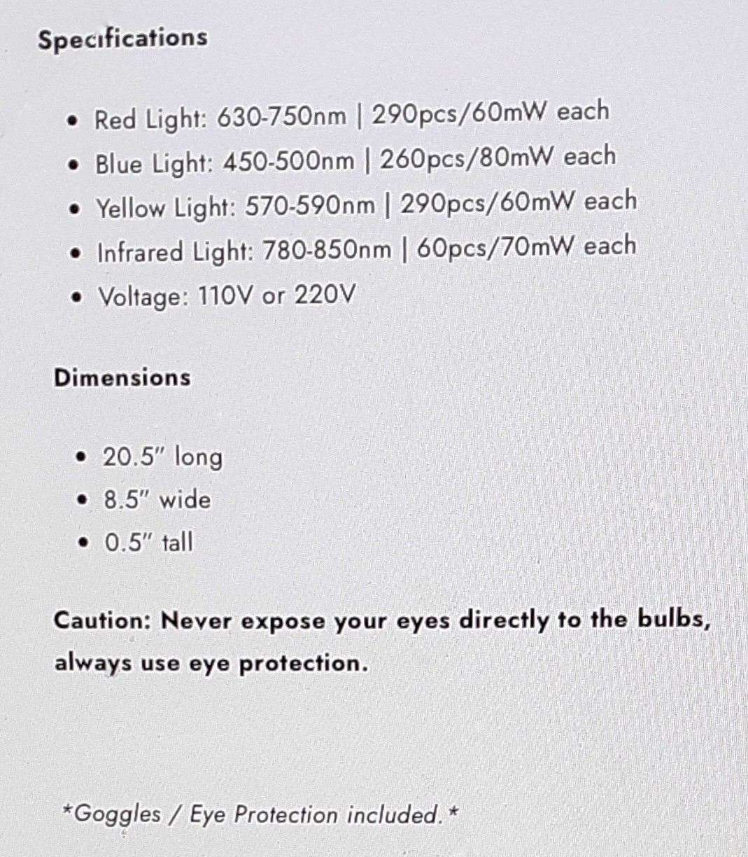 AAOCARE PHOTONS LED INFRARED LIGHT THERAPY SYSTEM 3 COLOR HYDRASKINCARE 810NM