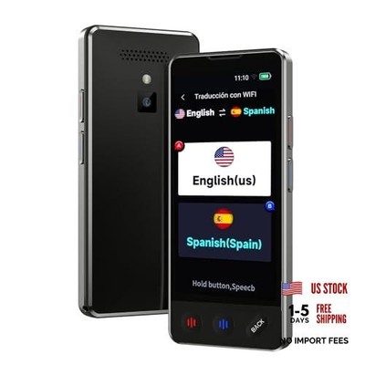 AI Language Translator Device, 2026 Upgraded VORMOR Translator No WiFi Black