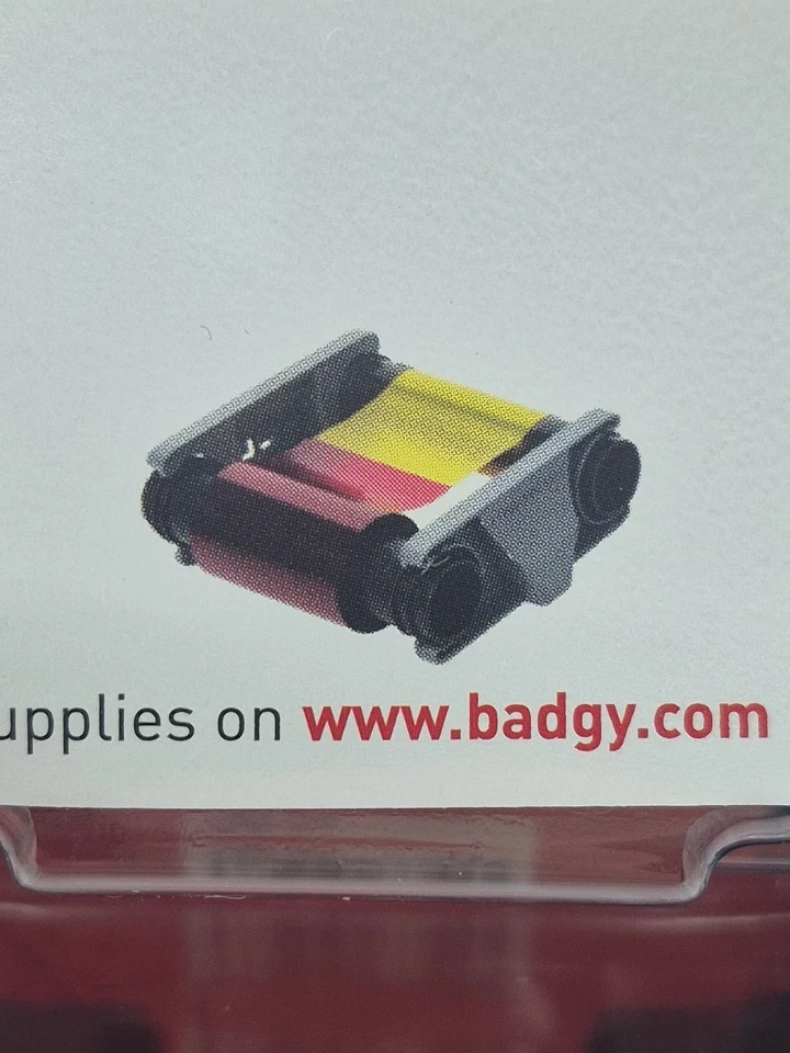 Cinta de color genuina Evolis Badgy 100/200 CBGR0100C YMCKO - 100 impresiones - NUEVA Foto 4 de 4