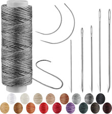 Waxed Thread, Upholstery Needle and Thread 32 Yards with 7PCS Hand Sewing Needle