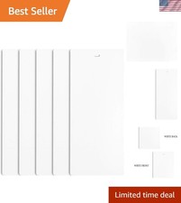 PVC Vertical Blind Replacement Slats Curved Smooth White 98.5 x 3.5 5-Pack