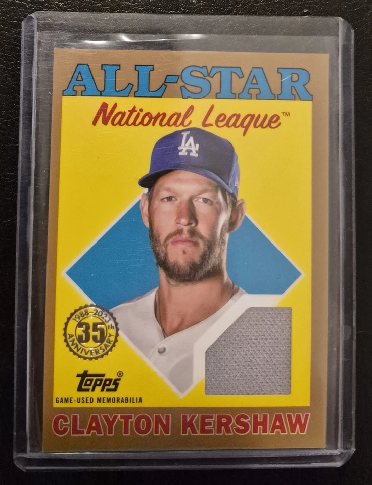 CLAYTON KERSHAW 02/50 Game Used Patch 2023 Topps 88ASR-CK '88 ALL-STAR 35th RARE - Image 4 of 4