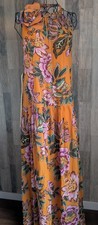 Farm Rio NWT Open Back Embellished Maxi Dress Xl