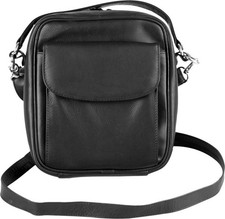 PFEIFENTASCHE - ECHT LEDER - SCHWARZ - VORTASCHE - FÜR 8 PFEIFEN - TASCHE - OVP
