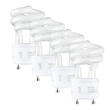 SLEEKLIGHTING 13Watt T2 Spiral CFL GU24 2 Prong 4 Count Pack of 1 , 2700k