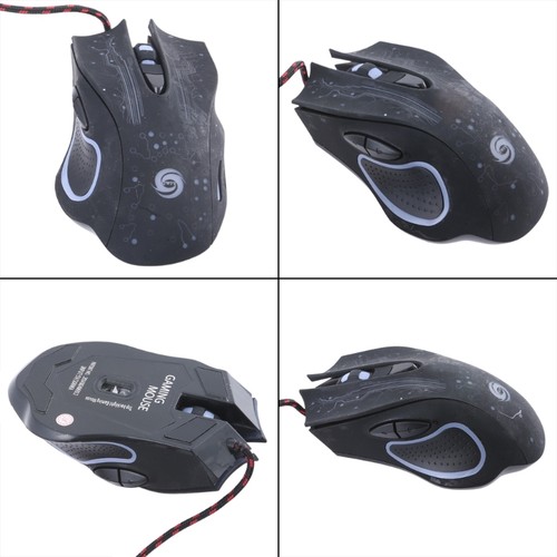 SB Game Luminous Gaming Mechanical Mouse 3200DPI 6 Buttons Wired Mouse Silent - Picture 3 of 8