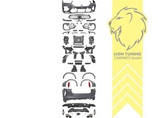 Stoßstangen Set Body Kit für BMW X6 G06 auch für M-Paket für PDC