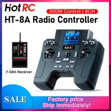 Controlador transmisor HOTRC HT-8A 8 CANALES + receptor F-08A para RC avión coche barco