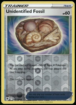 Unidentified Fossil SWSH10: Astral Radiance Reverse Holo 157/189