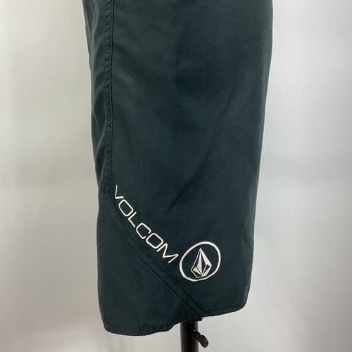 Y2K Volcom Women's Board Shorts Size 11 Black White Lace Up Boardshorts VTG - Picture 10 of 11