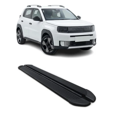 Marchepieds Latéraux pédale pour Fiat Grande Panda 2024-2026 Noir Aluminium 2Pcs - Photo 1/4