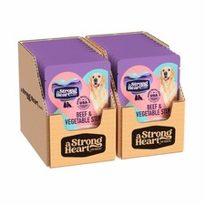 A Strong Heart Wet Dog Food Pouches, Beef  Vegetable Stew, 3.5 oz Pouches P...