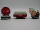 Coca Cola Coke LOT Figurine Miniatures VW Bus, Sprite Boy, Sign 1998 Vintage