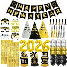 New Years Eve Party Supplies Kit for 12 People