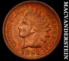 1892 Indian Head Cent - RB Brilliant Uncirculated  Lustrous  No Reserve  #M9371