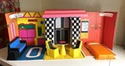 VINTAGE BARBIE MOD FAMILY HOUSE CASE 1968 VINYL FOLD OUT W FURNITURE COMPLETE EX