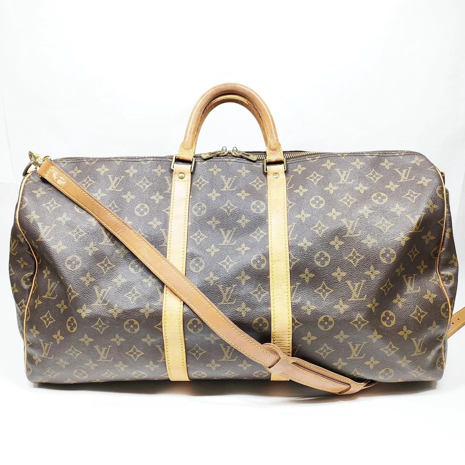 Authentic Louis Vuitton Keepall Bandouliere 55 Monogram Bag 456-120425