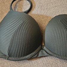 H&M Damen T-Shirt-BH Bikini Bra 75B grün  ge...