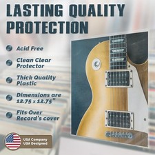 Claev Record Sleeves for Album Covers - 50 Clear Plastic Outer Sleeves to