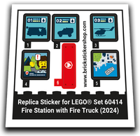 Replacement Sticker For Set 60414 - Fire Station With Fire Truck