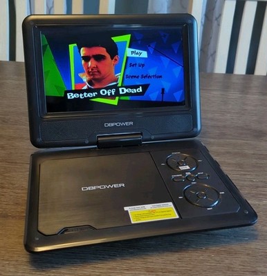 DBPOWER 9'' Portable DVD Player Rechargeable Swivel Screen DVD SD Card USB