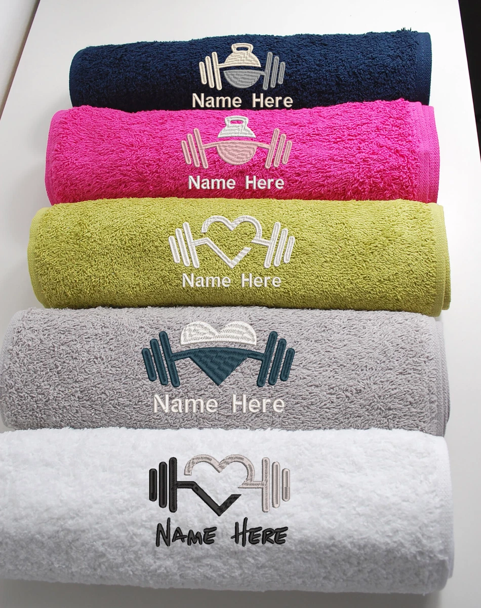 Embroidered Personalised Gym Towel, Sports Towel, Fitness Towel