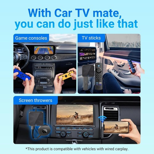 Car TV Mate HDMI Multimedia Car TV Player for Wired CarPlay Cars - Picture 6 of 8