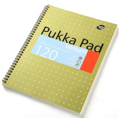 Vellum A5 Notebook Jotta Pad 120 pages 80gsm Ruled Yellow Paper Lined Pukka Pad - Picture 1 of 3