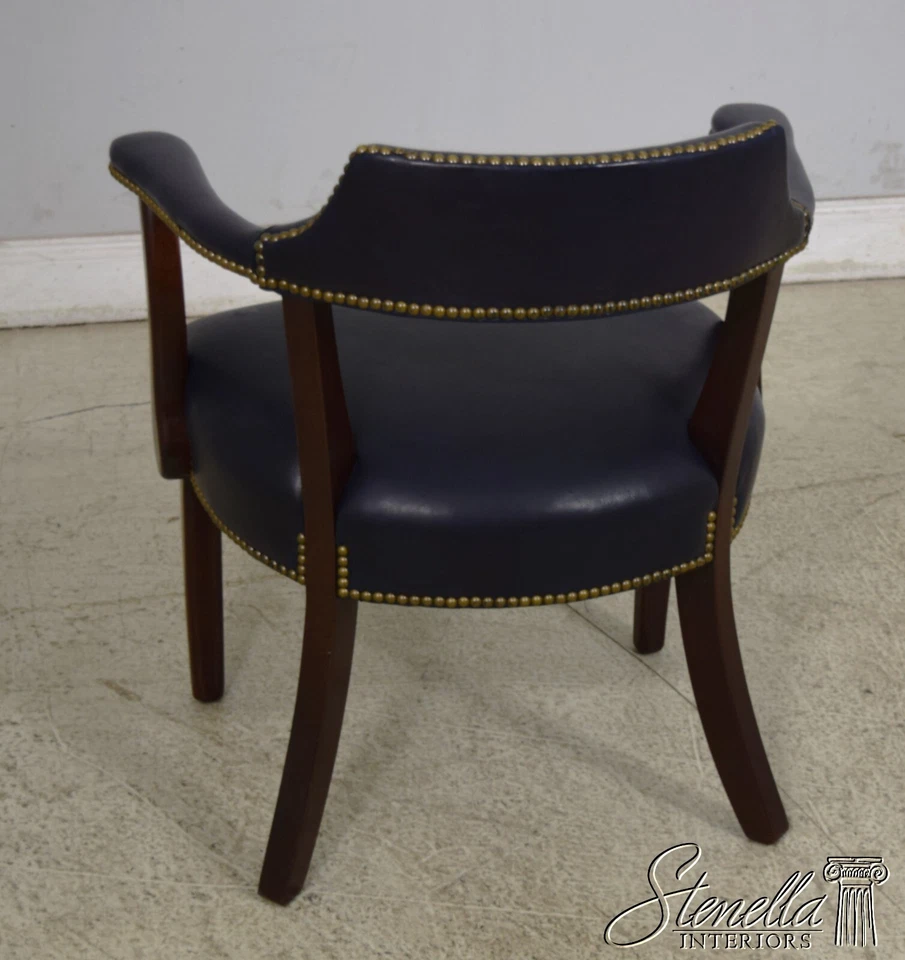 66361EC: HANCOCK & MOORE Sillón de cuero azul real Foto 4 de 4