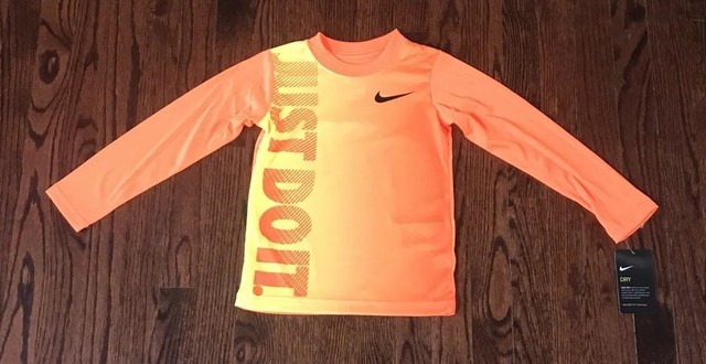 orange dri fit long sleeve shirt