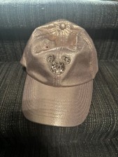 Disney Parks Mickey Mouse Rose Gold Sequin Adult Baseball Cap Hat