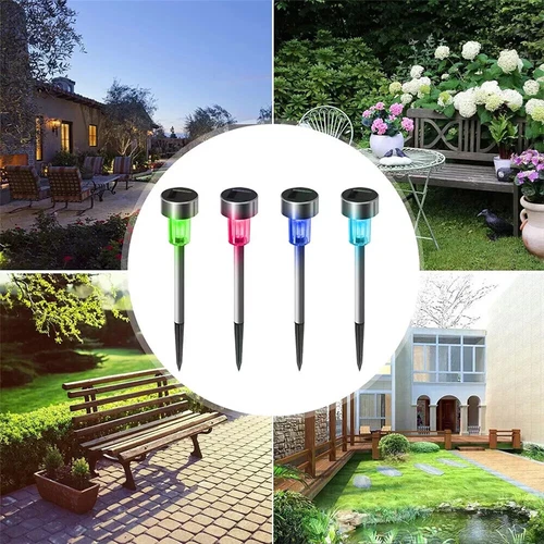 12/24PCS Solar Lights Outdoor Stainless Steel Solar Garden Lights LED Lawn Lamp - Picture 10 of 19