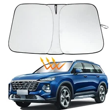 Custom For 19-24 Hyundai Santa Fe Windshield Sun Shade UV Heat Cover Foldable