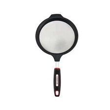 7-inch Diameter Soft Grips Mesh Strainer in Black