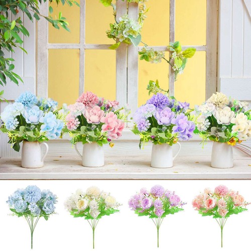 Silk Peony Artificial Fake Flowers Bunch Bouquet Home Wedding Party Decor USA - Picture 2 of 16