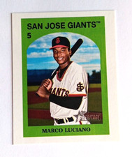 2021 TOPPS HERITAGE MINORS 1972 Topps Venezuela Stamp Cards Marco Luciano